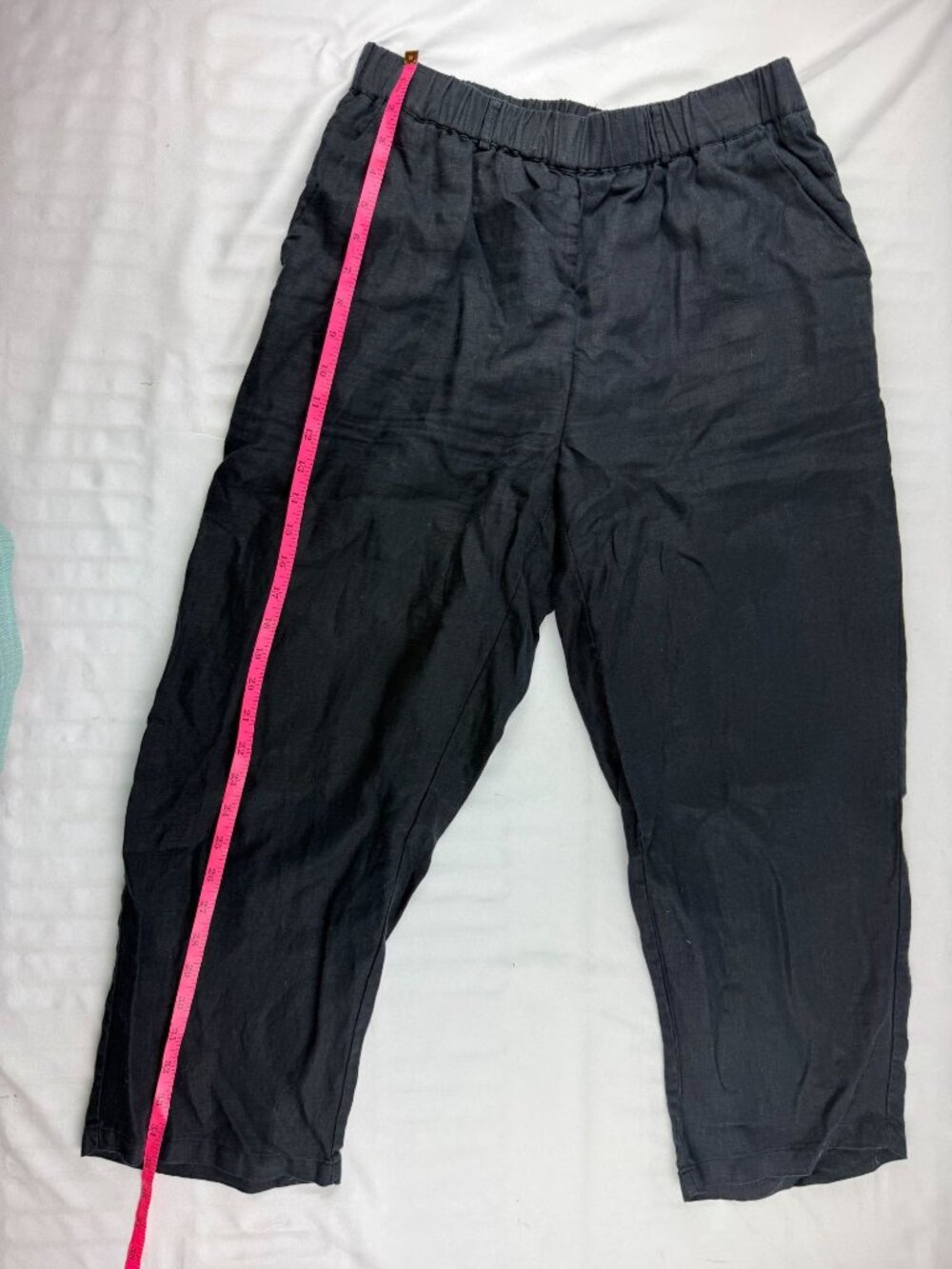 Quince 100% European Linen Pants Size Medium Black - Picture 9 of 11